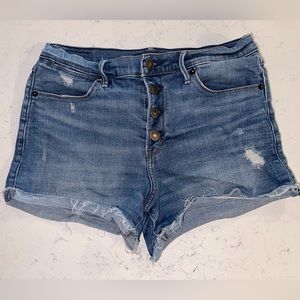 Mid waist A&F jean shorts!! My absolute favorite.